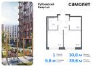 1-к квартира, 35 м², 1/6 эт.