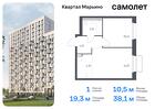 1-к квартира, 38 м², 14/17 эт.