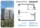 1-к квартира, 36 м², 2/17 эт.