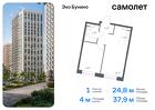 1-к квартира, 37 м², 20/22 эт.