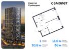 1-к квартира, 36 м², 14/24 эт.