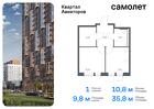 1-к квартира, 35 м², 2/12 эт.