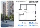 1-к квартира, 34 м², 2/17 эт.