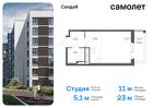 1-к квартира, 22 м², 16/17 эт.