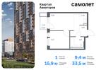 1-к квартира, 33 м², 16/17 эт.