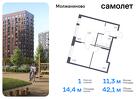 1-к квартира, 42 м², 1/13 эт.