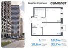 1-к квартира, 32 м², 19/24 эт.