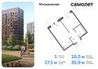 1-к квартира, 35 м², 13/13 эт.