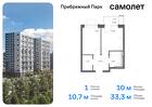 1-к квартира, 33 м², 8/12 эт.