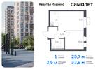 1-к квартира, 37 м², 10/17 эт.