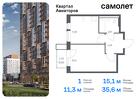 1-к квартира, 35 м², 11/17 эт.