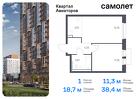 1-к квартира, 38 м², 4/17 эт.