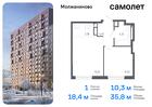 1-к квартира, 35 м², 1/13 эт.