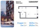 1-к квартира, 23 м², 16/17 эт.