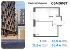 1-к квартира, 36 м², 11/17 эт.