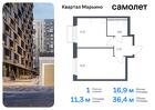 1-к квартира, 36 м², 15/17 эт.