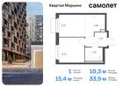 1-к квартира, 33 м², 15/17 эт.