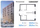 1-к квартира, 35 м², 16/16 эт.