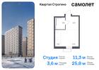 1-к квартира, 25 м², 17/24 эт.