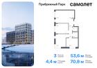 3-к квартира, 70 м², 15/17 эт.