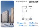 1-к квартира, 25 м², 4/24 эт.