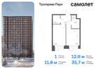 1-к квартира, 35 м², 17/23 эт.