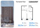 1-к квартира, 37 м², 22/23 эт.