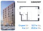 1-к квартира, 25 м², 14/16 эт.