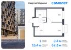 1-к квартира, 32 м², 12/17 эт.