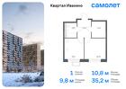 1-к квартира, 35 м², 3/14 эт.