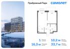 1-к квартира, 33 м², 5/17 эт.