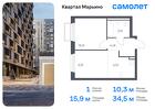 1-к квартира, 34 м², 16/17 эт.