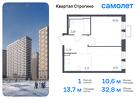 1-к квартира, 32 м², 22/24 эт.