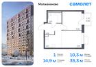 1-к квартира, 35 м², 15/16 эт.