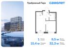 1-к квартира, 32 м², 13/17 эт.