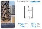 1-к квартира, 23 м², 3/17 эт.