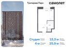 1-к квартира, 25 м², 18/23 эт.