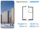 1-к квартира, 25 м², 18/24 эт.