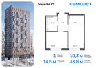 1-к квартира, 33 м², 3/17 эт.