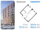 1-к квартира, 36 м², 3/12 эт.