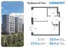 1-к квартира, 35 м², 2/17 эт.