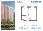 1-к квартира, 36 м², 2/17 эт.