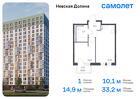 1-к квартира, 33 м², 5/12 эт.