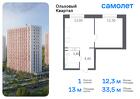 1-к квартира, 33 м², 8/16 эт.