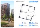 1-к квартира, 35 м², 11/13 эт.