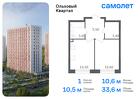 1-к квартира, 33 м², 2/16 эт.