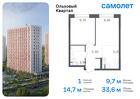 1-к квартира, 33 м², 7/16 эт.