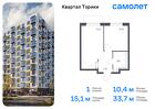 1-к квартира, 33 м², 3/13 эт.