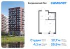 1-к квартира, 25 м², 2/12 эт.