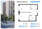 1-к квартира, 32 м², 3/17 эт.